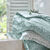 Linge de lit Héritage en coton à motifs volutes (vert / blanc)