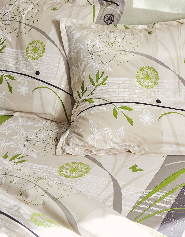 Linge de lit Florentine en coton imprimé végétal, vert Linge de lit Florentine en coton imprimé végétal, vert, hi-res image number 5