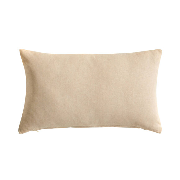 Coussin rectangulaire impression géométrique (bordeaux / bleu)