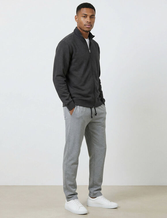 Sweat enti&egrave;rement zipp&eacute; uni (anthracite chin&eacute;)