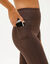 Legging bootcut, taille haute (chocolat)