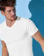 T-shirt met V-hals - herenondergoed, set van 3 (wit)
