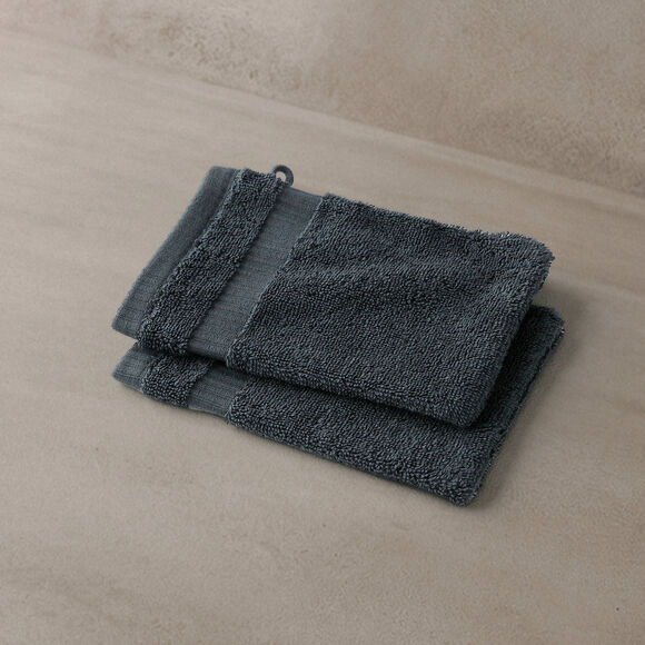 Collection serviettes de bain unies - gamme premium 640g/m&sup2; (carbone)