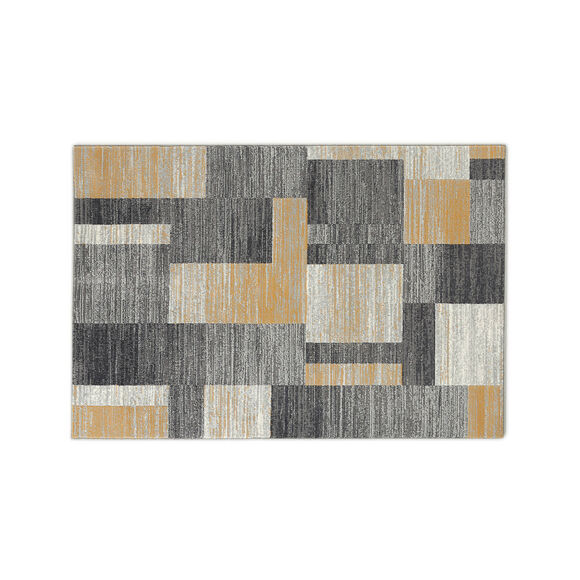 Tapijt met patchwork-motief (grijs)