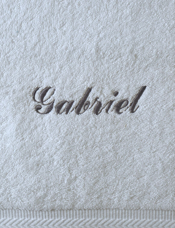 Collection serviettes de bain personnalisables confort moelleux (blanc)
