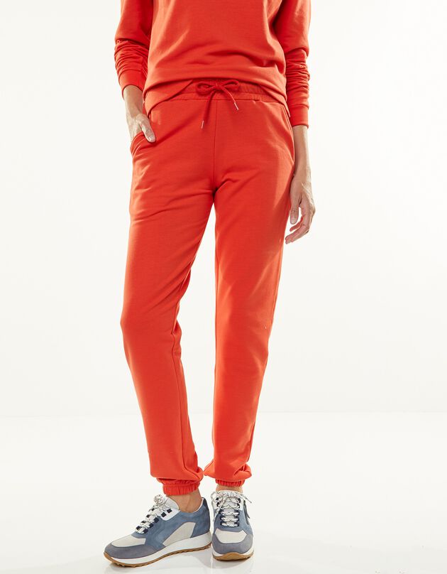 Joggingbroek, geruwd molton (rood)