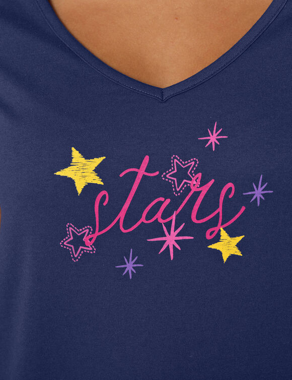 T-shirt de pyjama manches courtes imprim&eacute; Estrella  (marine)