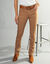 Pantalon droit stretch uni (noisette)