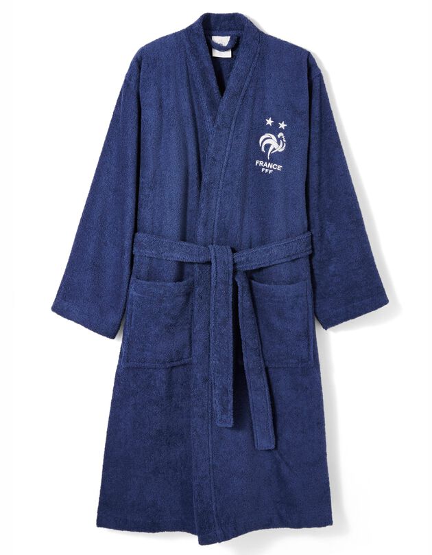 Peignoir de bain adulte FFF® col kimono (bleu)