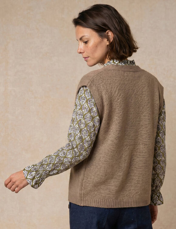 Gilet sans manches (beige)