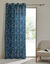 Gordijn bedrukt met bladmotief (blauw)