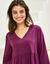 Kort nachthemd in viscose (pruim)