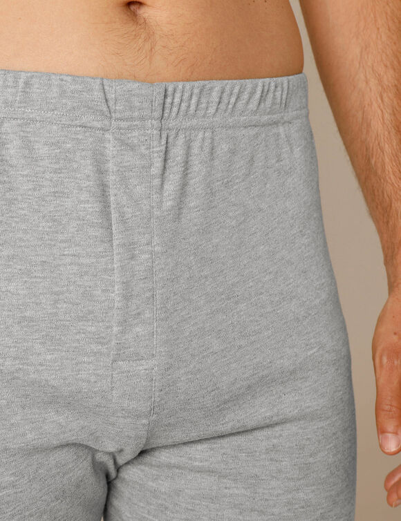 Lange onderbroek in THERMOPERLE® polyester - set van 2 (chiné grijs)