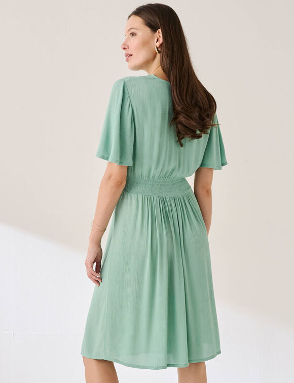 Robe courte effet cache-coeur (jadegroen)