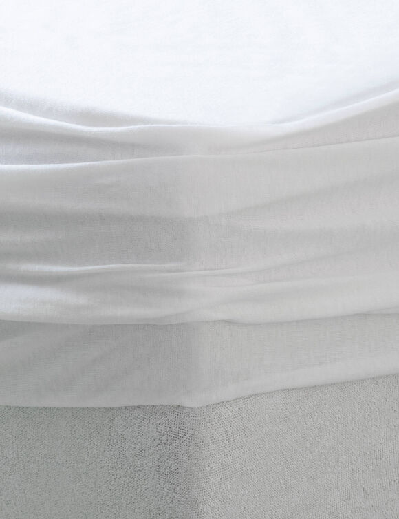 Ondoorlatende matrasbeschermer "Respira" in jersey (wit)