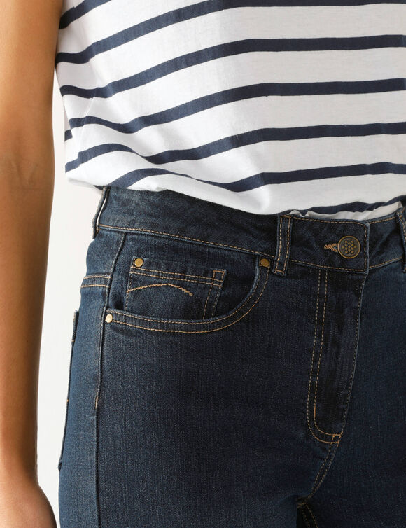 Stretchjeans met ruim model, grote lengte (dark blue)