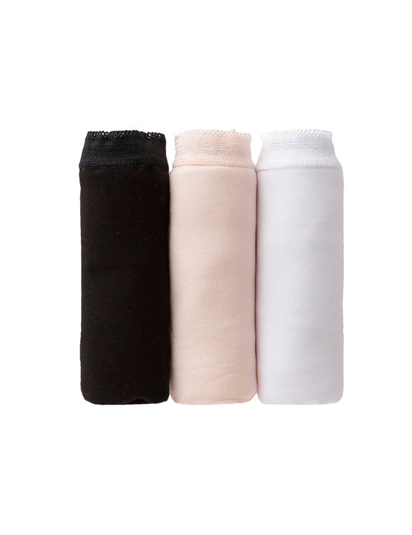 Culotte midi basique - lot de 3 (noir + nude + blanc)