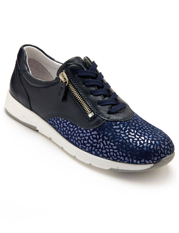 Derby's in leer Hallux Confort (blauw)