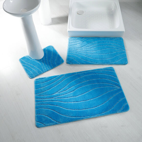 Tapis de bain rivière (bleu)