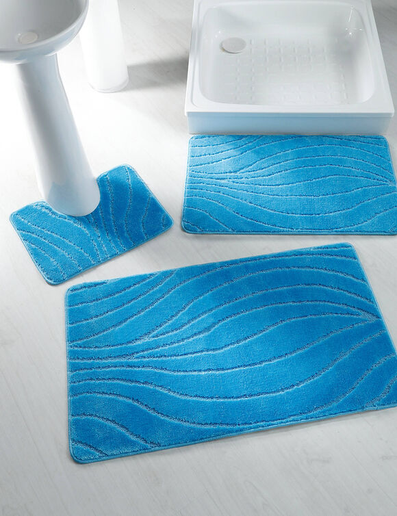 Tapis de bain rivière (bleu)