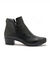 Boots zipp&eacute;es semelle et largeur confort (noir)