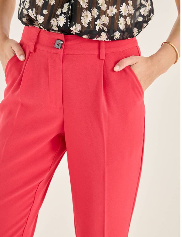 Pantalon 7/8&egrave;me fusel&eacute; fluide (rouge)
