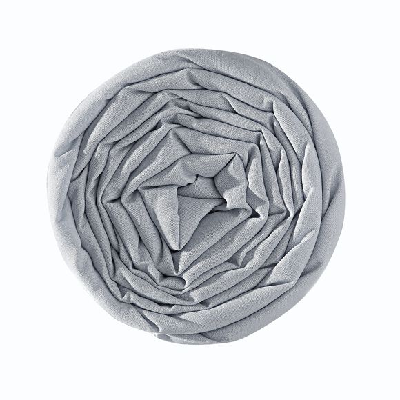 Drap-housse irrétrécissable uni coton (gris perle)