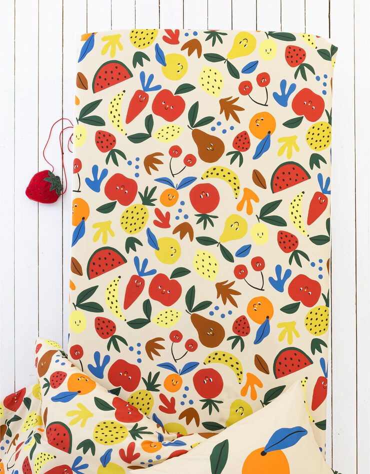Linge de lit enfant Vitamines (écru)