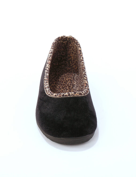Chaussons ballerines biais léopard (zwart)