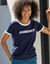 T-shirt met korte mouwen en opdruk “Summer" (marine / wit)