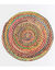 Tapis rond en jute et coton (multicolore)