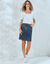 T-shirt met vierkante hals (wit)