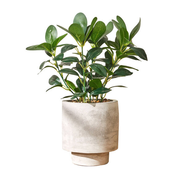 Plante artificielle en pot (gris)