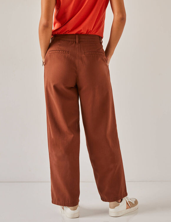 Pantalon coupe large, Spécial Petites (caramel)