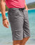 Bermuda met 3/4-elastische tailleband + bijpassende ceintuur (staalgrijs)