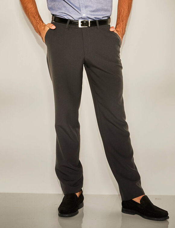 Broek met verstelbare taille zonder bandplooien - polyester (zwart)