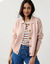 Vest met knopen, van gerecycled polyester** (grijsroze)