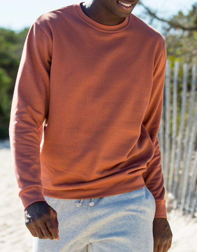 Sweat molleton col rond (brique)