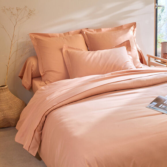 Linge de lit uni coton  (melon)
