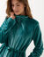 Robe de chambre velours courte ouverture zippée (céladon)