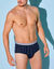 Slip met open kruis en hoge taille - set van 2 (marine)