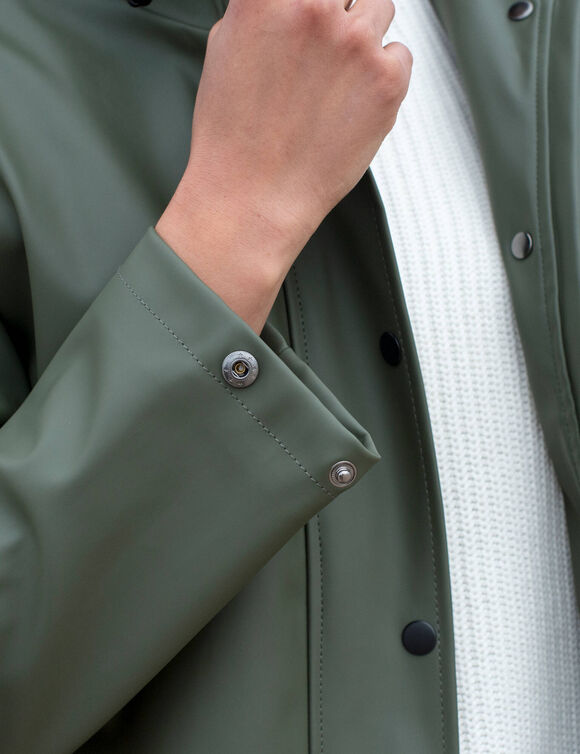 Cir&eacute; long imperm&eacute;able, doubl&eacute; polaire, polyester recycl&eacute;** (kaki)