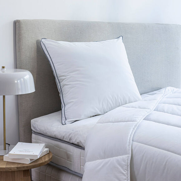 Hoofdkussen in katoenbatist met Qualigel, stevig (wit)