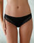Culotte forme tanga en coton et dentelle - lot de 3 (noir + nude + blanc)