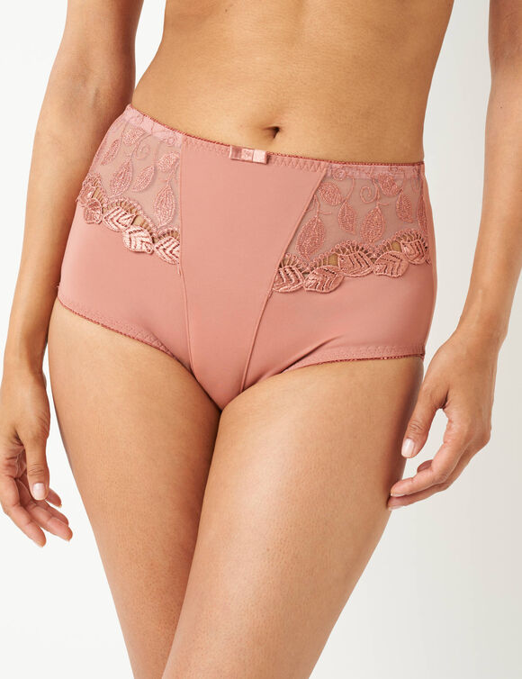 Gainette microfibre et guipure Rima - lot de 2 (grenade)