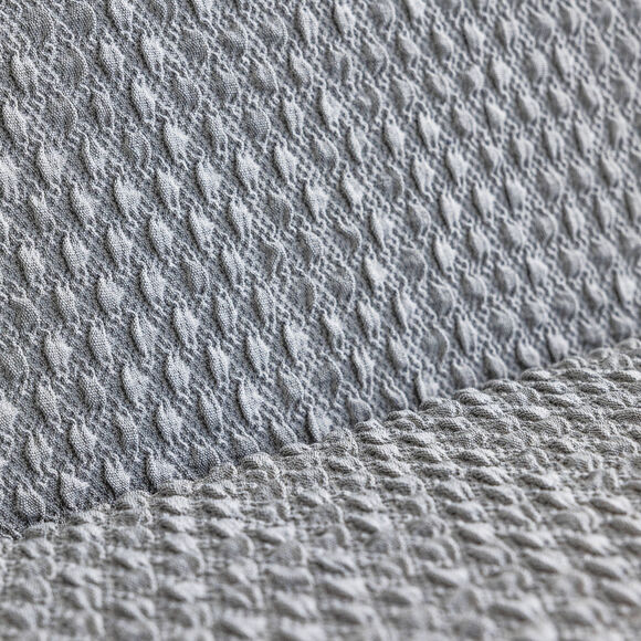 Housse clic-clac bi-extensible gaufr&eacute;e (gris)