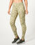 Legging met zakje, bedrukt (kaki)