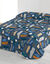 Bedrukt dekbed in microvezel 200 g/m² (blauw / oranje)
