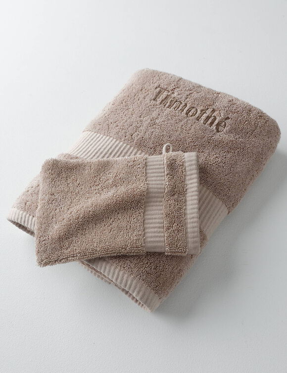 Collection serviettes de bain 640 g/m2 personnalisables confort extra moelleux (noisette)