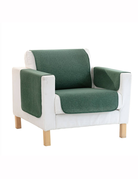 Slipvrije salonbescherming, faux-uni collectie (groen)